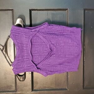 Versace Pattern Key Hole Crop Sweater